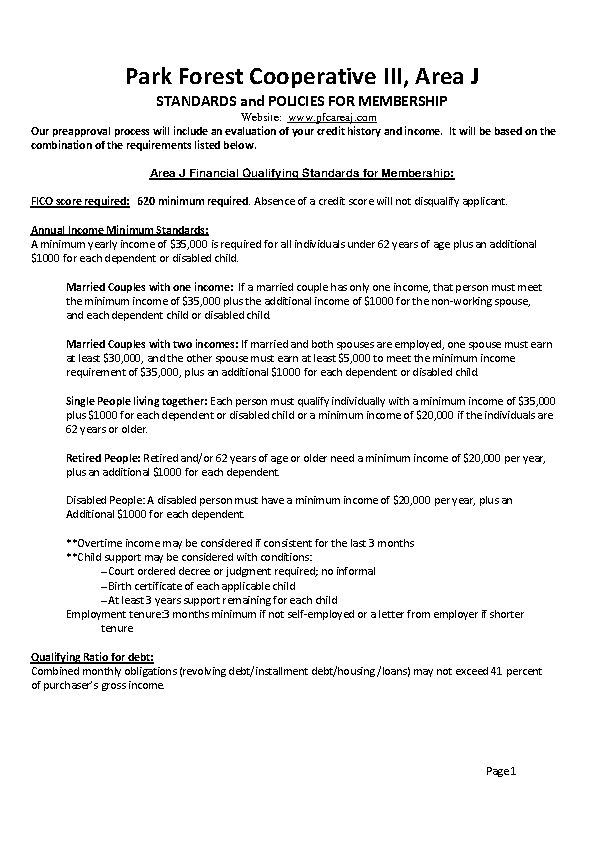 2025 New Standards and Membership Applicaiton