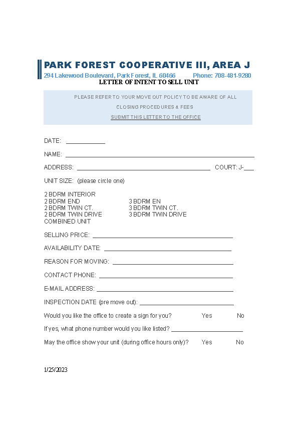Complete Sellers Packet